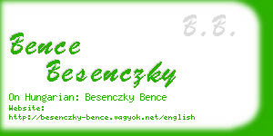 bence besenczky business card